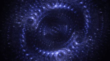 Soyut fraktal ışık arkaplanı 3 boyutlu oluşturuluyor