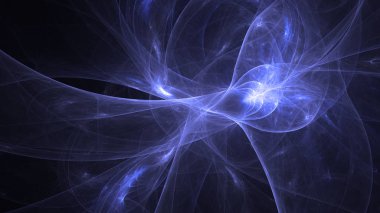 Soyut fraktal ışık arkaplanı 3 boyutlu oluşturuluyor