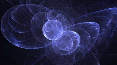 Soyut fraktal ışık arkaplanı 3 boyutlu oluşturuluyor