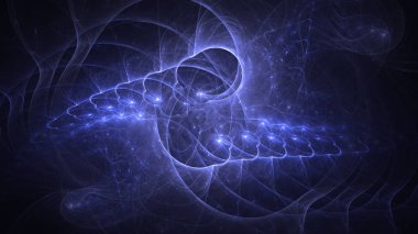 Soyut fraktal ışık arkaplanı 3 boyutlu oluşturuluyor