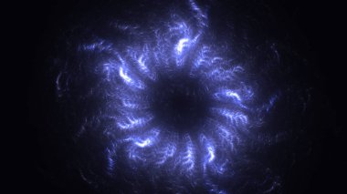 Soyut fraktal ışık arkaplanı 3 boyutlu oluşturuluyor