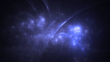 Soyut fraktal ışık arkaplanı 3 boyutlu oluşturuluyor