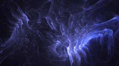 Soyut fraktal ışık arkaplanı 3 boyutlu oluşturuluyor