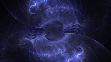 Soyut fraktal ışık arkaplanı 3 boyutlu oluşturuluyor