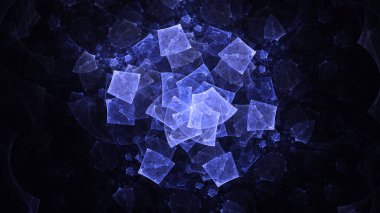 Soyut fraktal ışık arkaplanı 3 boyutlu oluşturuluyor