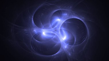 Soyut fraktal ışık arkaplanı 3 boyutlu oluşturuluyor