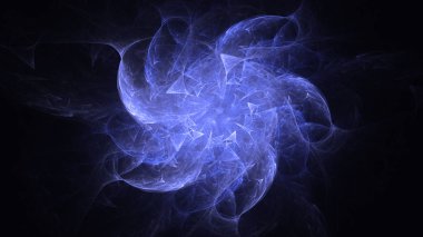 Soyut fraktal ışık arkaplanı 3 boyutlu oluşturuluyor