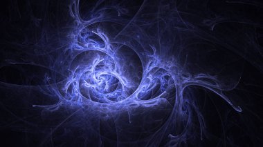 Soyut fraktal ışık arkaplanı 3 boyutlu oluşturuluyor