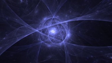 Soyut fraktal ışık arkaplanı 3 boyutlu oluşturuluyor