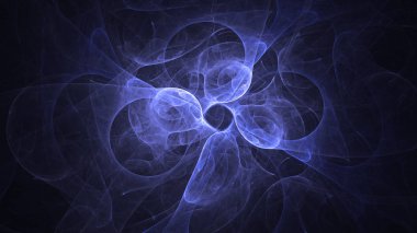 Soyut fraktal ışık arkaplanı 3 boyutlu oluşturuluyor