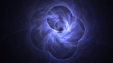 Soyut fraktal ışık arkaplanı 3 boyutlu oluşturuluyor