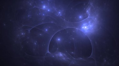 Soyut fraktal ışık arkaplanı 3 boyutlu oluşturuluyor