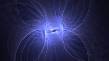 Soyut fraktal ışık arkaplanı 3 boyutlu oluşturuluyor