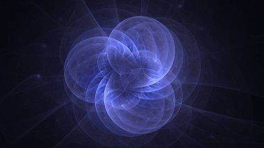 Soyut fraktal ışık arkaplanı 3 boyutlu oluşturuluyor