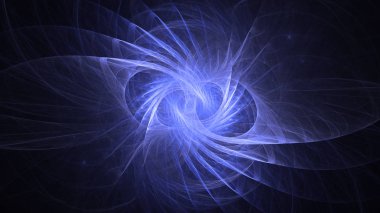 Soyut fraktal ışık arkaplanı 3 boyutlu oluşturuluyor