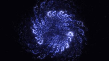 Soyut fraktal ışık arkaplanı 3 boyutlu oluşturuluyor