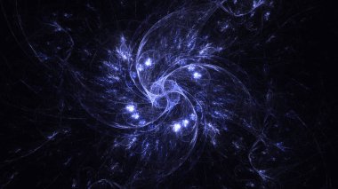 Soyut fraktal ışık arkaplanı 3 boyutlu oluşturuluyor
