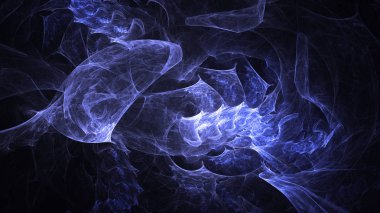 Soyut fraktal ışık arkaplanı 3 boyutlu oluşturuluyor