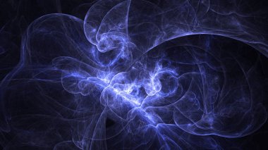 Soyut fraktal ışık arkaplanı 3 boyutlu oluşturuluyor