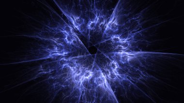 Soyut fraktal ışık arkaplanı 3 boyutlu oluşturuluyor