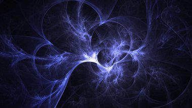 Soyut fraktal ışık arkaplanı 3 boyutlu oluşturuluyor