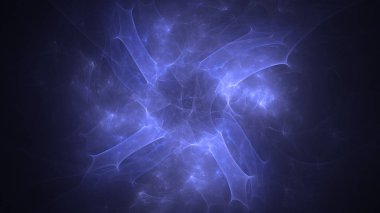 Soyut fraktal ışık arkaplanı 3 boyutlu oluşturuluyor