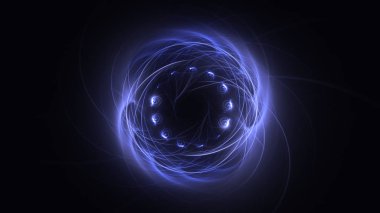 Soyut fraktal ışık arkaplanı 3 boyutlu oluşturuluyor