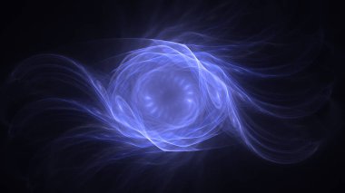 Soyut fraktal ışık arkaplanı 3 boyutlu oluşturuluyor