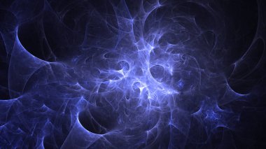Soyut fraktal ışık arkaplanı 3 boyutlu oluşturuluyor