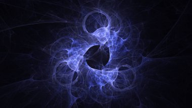 Soyut fraktal ışık arkaplanı 3 boyutlu oluşturuluyor