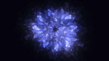 Soyut fraktal ışık arkaplanı 3 boyutlu oluşturuluyor