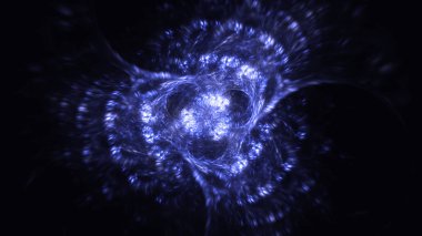Soyut fraktal ışık arkaplanı 3 boyutlu oluşturuluyor
