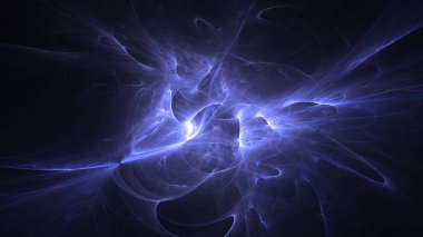 Soyut fraktal ışık arkaplanı 3 boyutlu oluşturuluyor