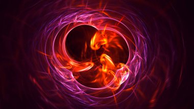 Soyut fraktal ışık arkaplanı 3 boyutlu oluşturuluyor