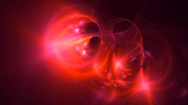 Soyut fraktal ışık arkaplanı 3 boyutlu oluşturuluyor