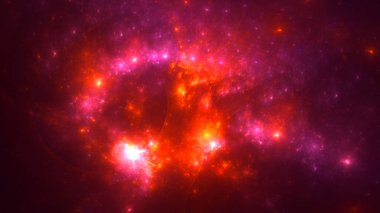 Soyut fraktal ışık arkaplanı 3 boyutlu oluşturuluyor