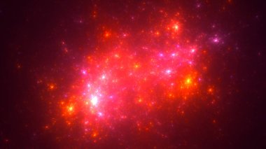 Soyut fraktal ışık arkaplanı 3 boyutlu oluşturuluyor