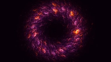 Soyut fraktal ışık arkaplanı 3 boyutlu oluşturuluyor