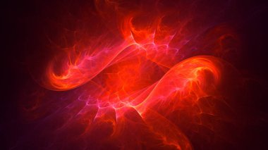 Soyut fraktal ışık arkaplanı 3 boyutlu oluşturuluyor