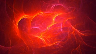 Soyut fraktal ışık arkaplanı 3 boyutlu oluşturuluyor