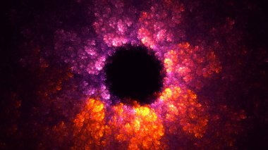 Soyut fraktal ışık arkaplanı 3 boyutlu oluşturuluyor