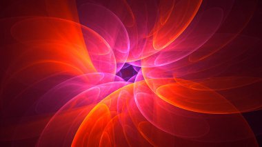 Soyut fraktal ışık arkaplanı 3 boyutlu oluşturuluyor
