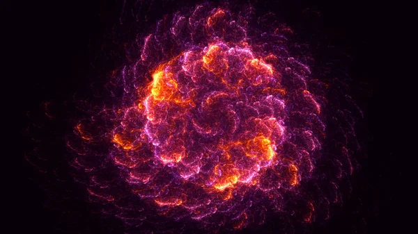 Soyut fraktal ışık arkaplanı 3 boyutlu oluşturuluyor