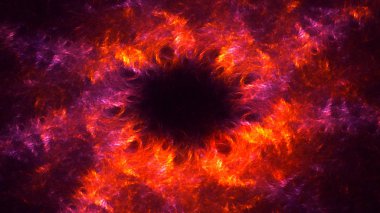 Soyut fraktal ışık arkaplanı 3 boyutlu oluşturuluyor