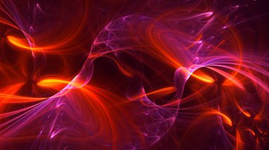 Soyut fraktal ışık arkaplanı 3 boyutlu oluşturuluyor