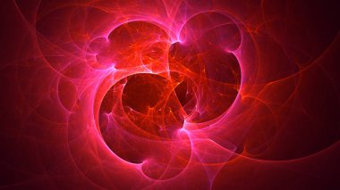 Soyut fraktal ışık arkaplanı 3 boyutlu oluşturuluyor