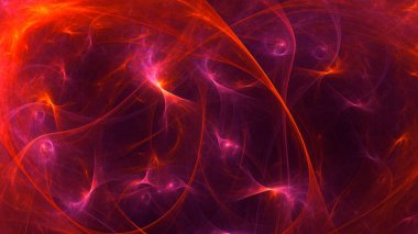 Soyut fraktal ışık arkaplanı 3 boyutlu oluşturuluyor