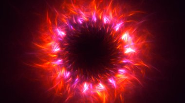 Soyut fraktal ışık arkaplanı 3 boyutlu oluşturuluyor