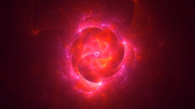 Soyut fraktal ışık arkaplanı 3 boyutlu oluşturuluyor