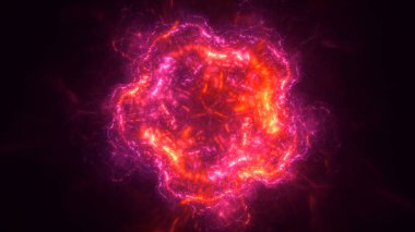 Soyut fraktal ışık arkaplanı 3 boyutlu oluşturuluyor